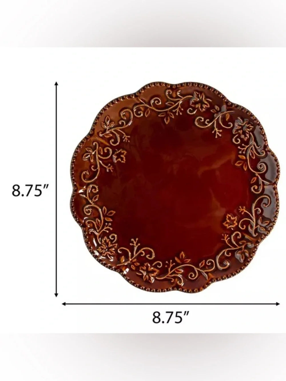 Embossed Scalloped Salad Plates